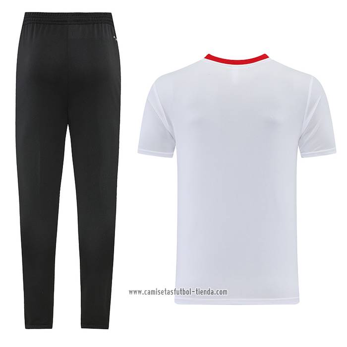 Chandal del Manchester United 2023 2024 Manga Corta Blanco